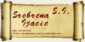 Srebrena Ijačić vizit kartica